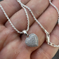 Charm Heart Shape Diamond Pendant  customdiamjewel   