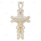 10K Yellow Gold Jesus Crucifix Lab Grown Diamond Cross Pendant Hip Hop Pendent CustomDiamJewel