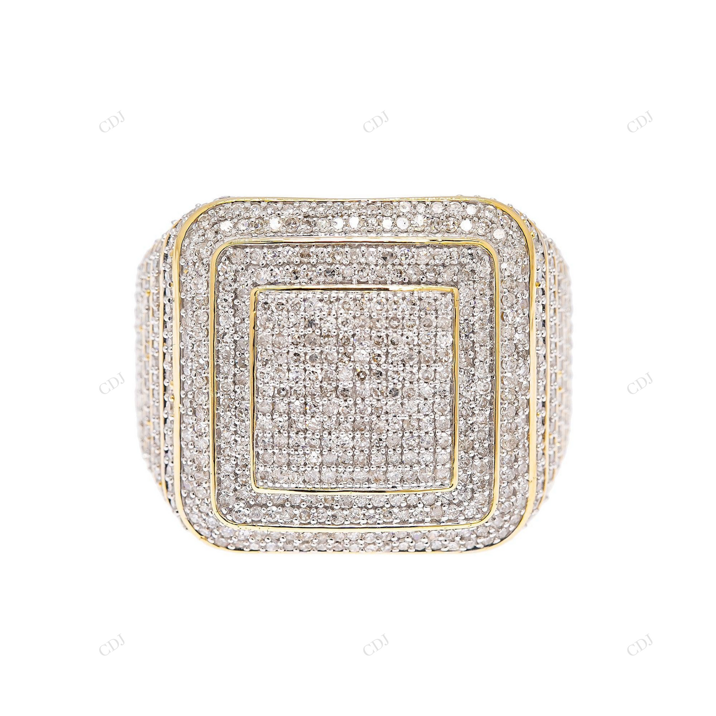 VVS Moissanite Iced Out Square Men's Ring hip hop jewelry customdiamjewel