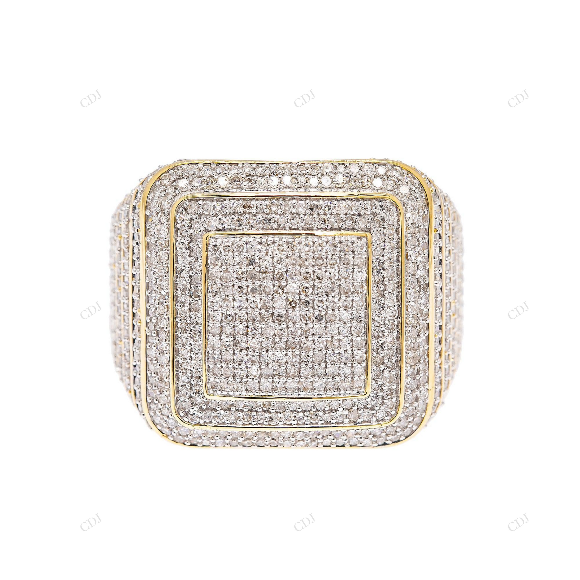 VVS Moissanite Iced Out Square Men's Ring hip hop jewelry customdiamjewel
