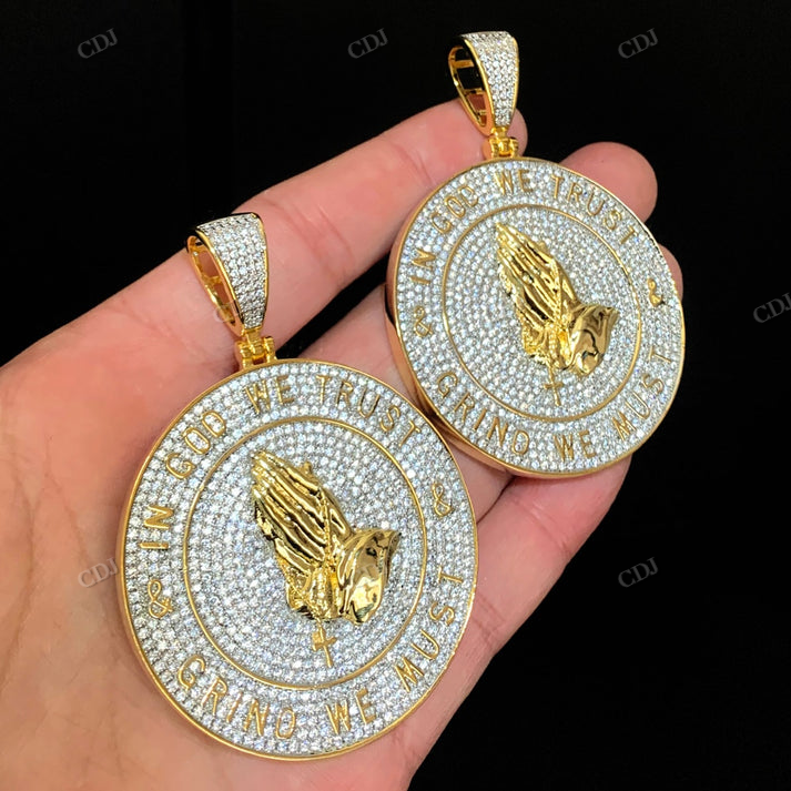 Hip Hop Iced Out Gold Plated Customized Moissanite Diamond Pendant hip hop jewelry CustomDiamJewel
