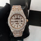 Full Rose AP Round Moissanite Diamond Fully Iced Out Men's Hip Hop Watches customdiamjewel
