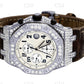 Fully Iced Out Custom Moissanite Bust Down Watch customdiamjewel