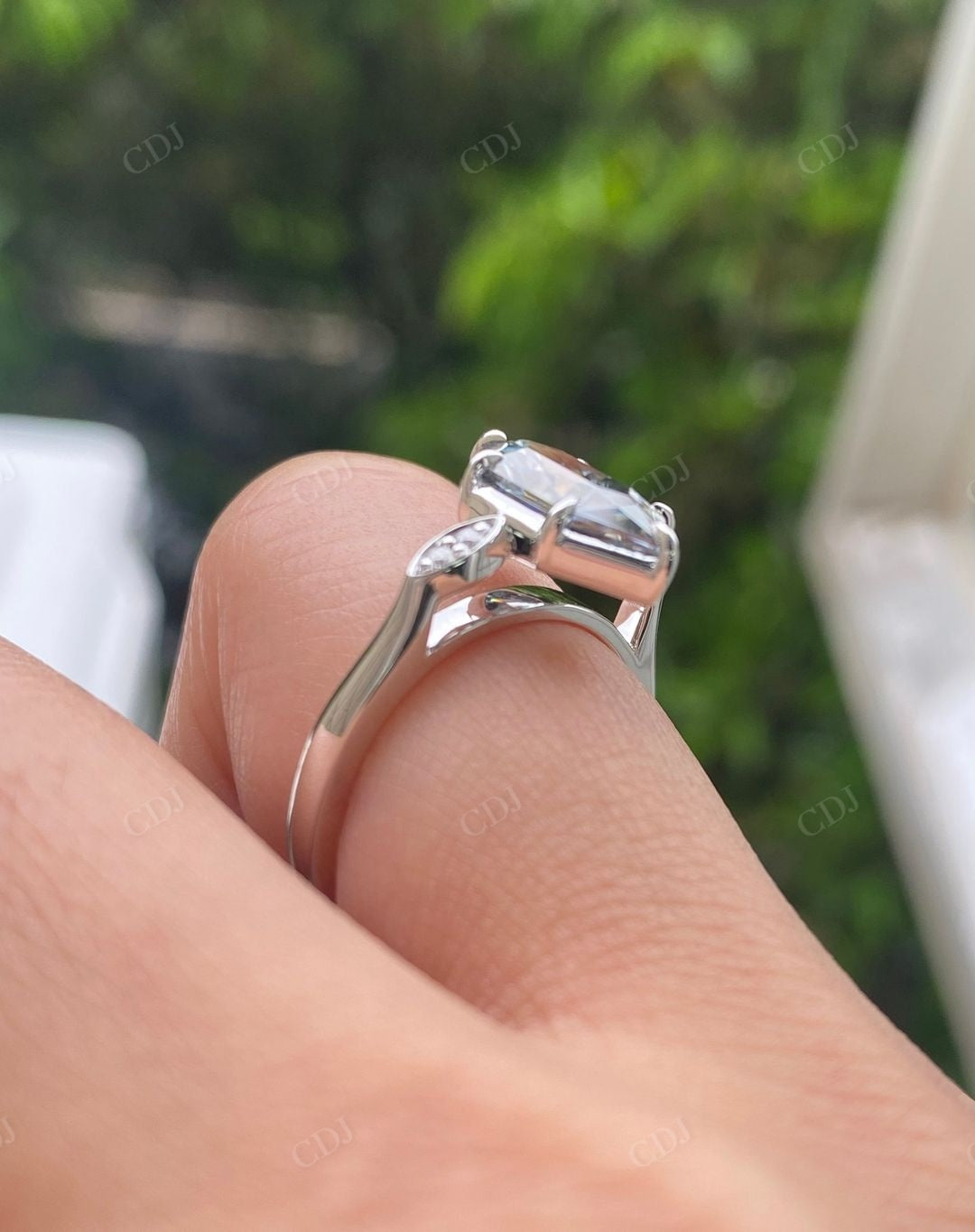 Hexagon Cut Moissanite Engagement Ring For Men customdiamjewel