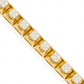 VVS Moissanite 14K Yellow Gold Tennis Bracelet CustomDiamJewel