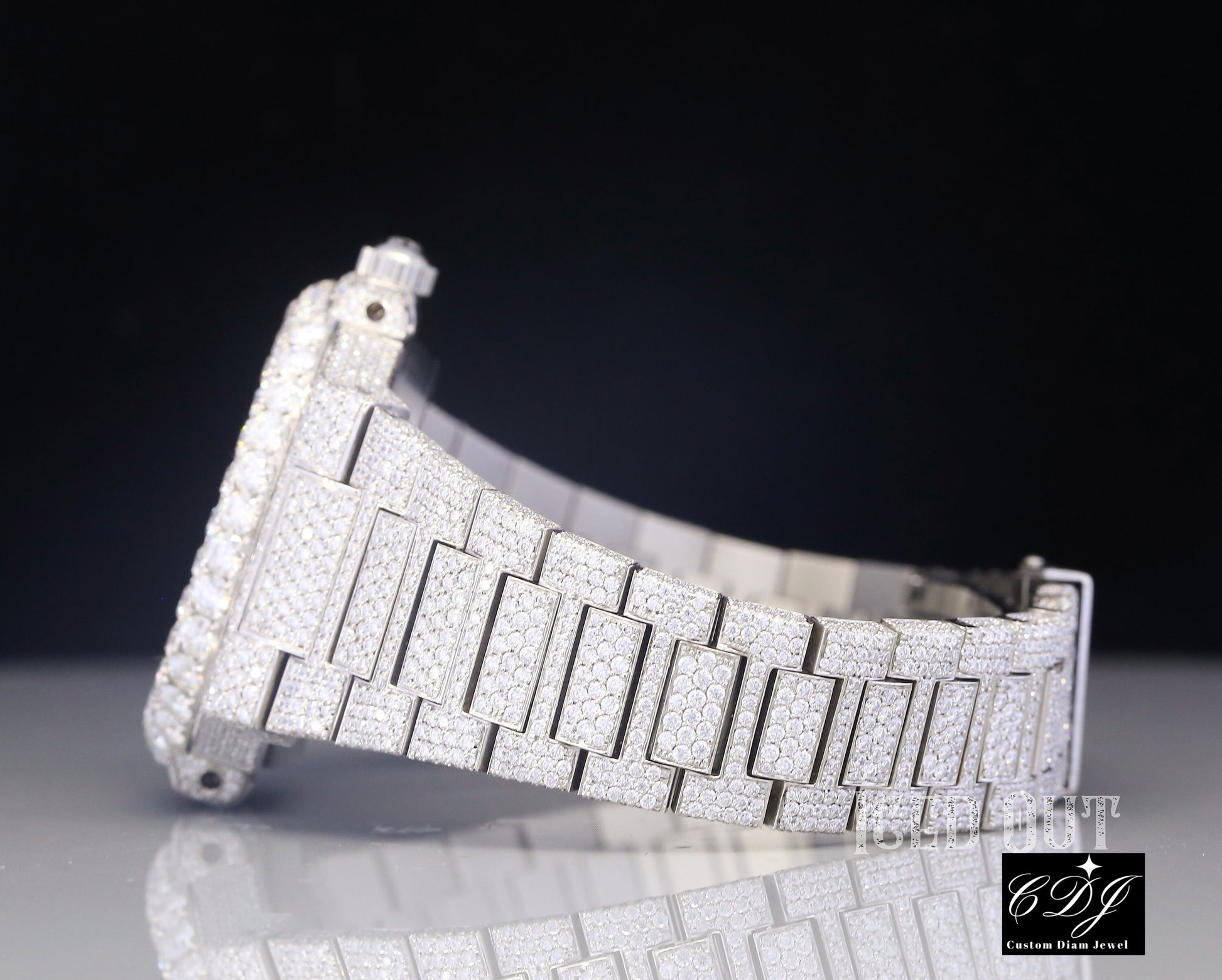 Patek Philippe Moissanite Diamond Wrist Watch customdiamjewel