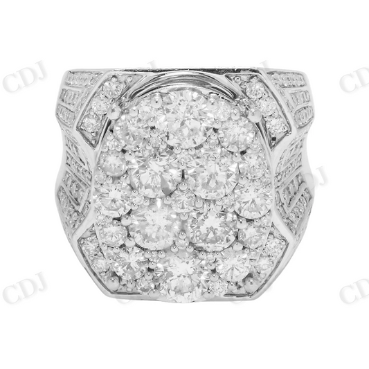Hip Hop 7.04 CTW Cluster Diamond Statement Ring Hip Hop Ring customdiamjewel