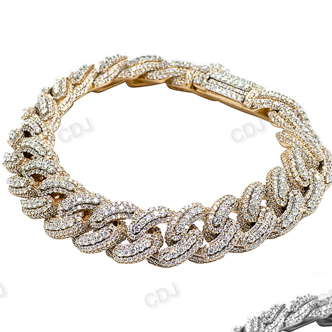 14MM VVS Moissanite Bold Miami Cuban Bracelets hip hop jewelry customdiamjewel