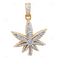 1.35 CTW Sterling Silver Moissanite Herbal Leaf Pendant CustomDiamJewel