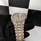 Full Rose AP Round Moissanite Diamond Fully Iced Out Men's Hip Hop Watches customdiamjewel