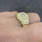 14K Solid Gold Vermeil Hip Hop Ring  customdiamjewel   