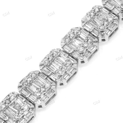 Highest Quality 18K White Gold Bracelet hip hop jewelry CustomDiamJewel