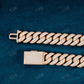 Rose Gold Iced Out Hip Hop Cuban link Chain hip hop jewelry customdiamjewel   
