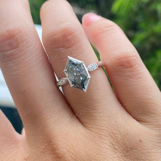Hexagon Cut Moissanite Engagement Ring For Men