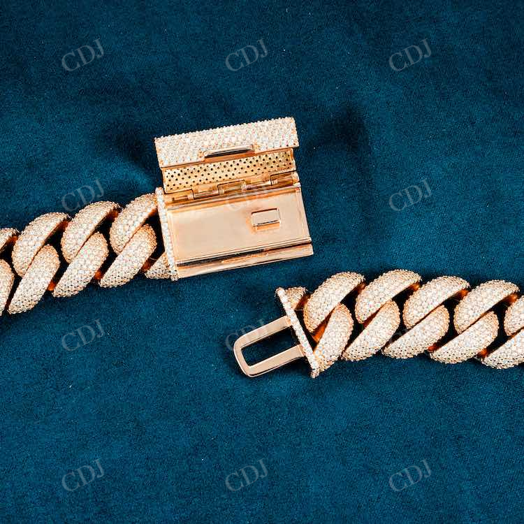 Rose Gold Iced Out Hip Hop Cuban link Chain hip hop jewelry customdiamjewel   