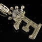 Initial Letter 'E' Crown diamond Custom Pendant in 10k Solid Gold CustomDiamJewel
