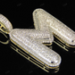 1.4" 1.10 CTW 14K Gold Real Diamond Initial M Letter Pendant CustomDiamJewel