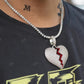 Popular Stitched Broken Heart Hip Hop Pendant hip hop jewelry CustomDiamJewel