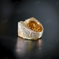 Unique Diamond Two Tone Initial Letter Ring  customdiamjewel   