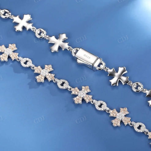Real VVS Natural Diamond Iced Out Gothic Cross Chain hip hop jewelry CustomDiamJewel