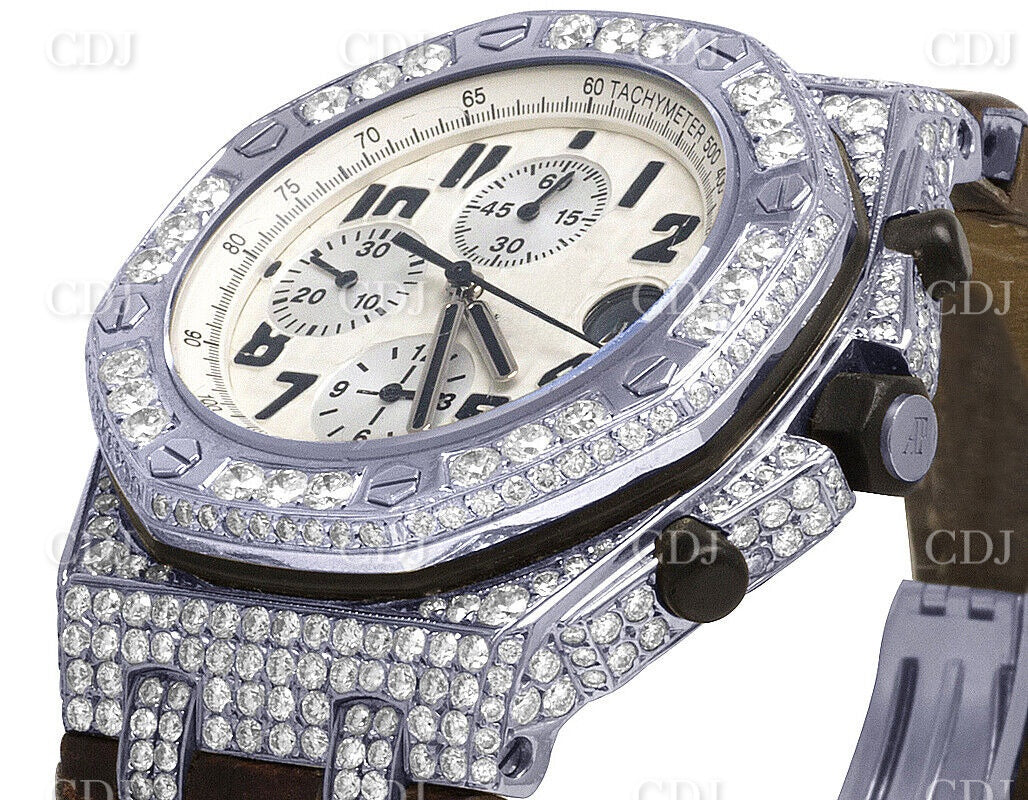 Natural Diamond Watch Wholesale Luxury Watch Jewelry Swiss Automatic Movement Watch Handmade Watch