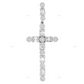 2 Inch Moissanite Flower Cross Pendant hip hop jewelry CustomDiamJewel