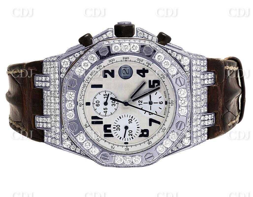 Fully Iced Out Custom Moissanite Bust Down Watch customdiamjewel