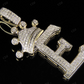 Initial Letter 'E' Crown diamond Custom Pendant in 10k Solid Gold CustomDiamJewel