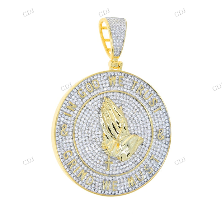 Hip Hop Iced Out Gold Plated Customized Moissanite Diamond Pendant hip hop jewelry CustomDiamJewel