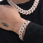 Rose Gold Plated Full Ice Out Hip Hop Rapper Style Cuban Bracelet hip hop jewelry CustomDiamJewel