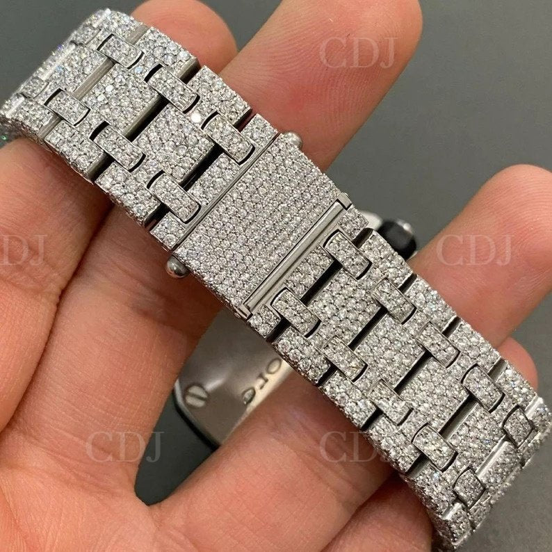 Bust Down Ap Moissanite Hip Hop Watch customdiamjewel