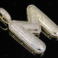 1.4" 1.10 CTW 14K Gold Real Diamond Initial M Letter Pendant CustomDiamJewel