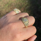 14K Solid Gold Vermeil Hip Hop Ring  customdiamjewel   