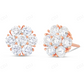Luxury Moissanite Diamond Flower Stud Earrings Stud earrings CustomDiamJewel