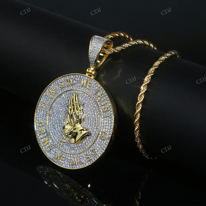 Hip Hop Iced Out Gold Plated Customized Moissanite Diamond Pendant hip hop jewelry CustomDiamJewel