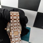 Full Rose AP Round Moissanite Diamond Fully Iced Out Men's Hip Hop Watches customdiamjewel