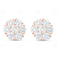 Luxury Moissanite Diamond Flower Stud Earrings Stud earrings CustomDiamJewel