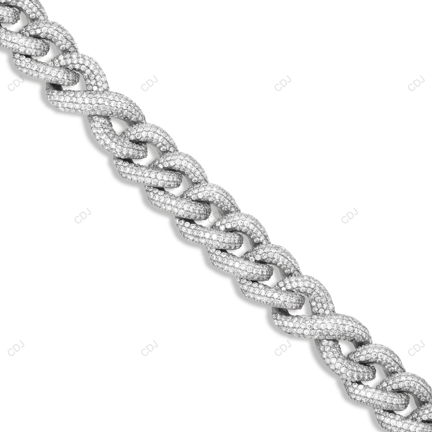 VVS Moissanite 925 Silver Infinity Cuban Link Chain CustomDiamJewel