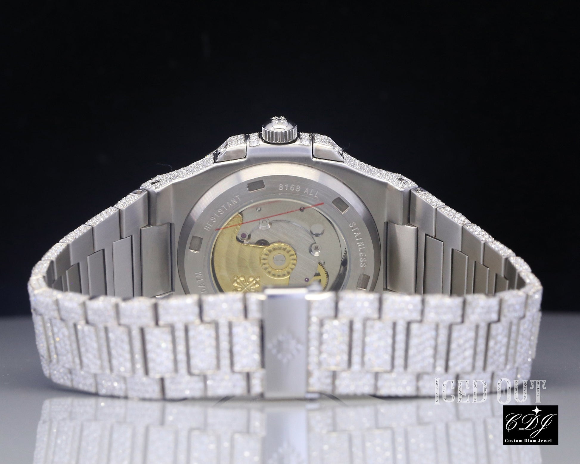 Patek Philippe Moissanite Diamond Wrist Watch customdiamjewel