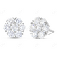 Luxury Moissanite Diamond Flower Stud Earrings Stud earrings CustomDiamJewel