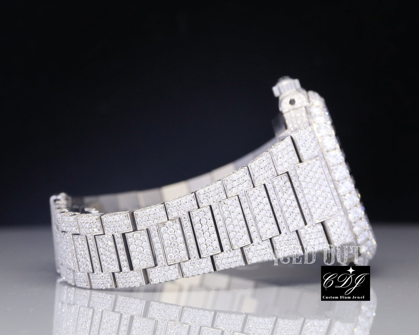 Patek Philippe Moissanite Diamond Wrist Watch customdiamjewel