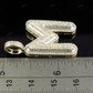 1.4" 1.10 CTW 14K Gold Real Diamond Initial M Letter Pendant CustomDiamJewel