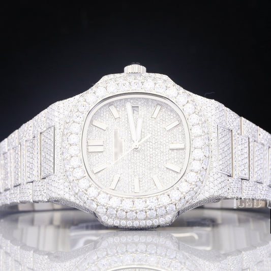 Classic Custom Moissanite Wrist Watch For Men's customdiamjewel