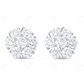 Luxury Moissanite Diamond Flower Stud Earrings Stud earrings CustomDiamJewel