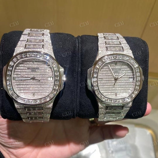 Patek Philippe Iced Out Diamond Moissanite Watches customdiamjewel