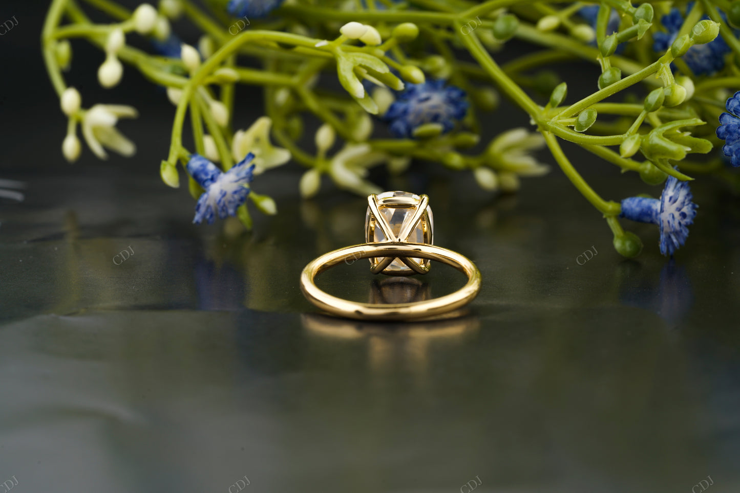 Elongated Cushion Lab-Grown Diamond Ring