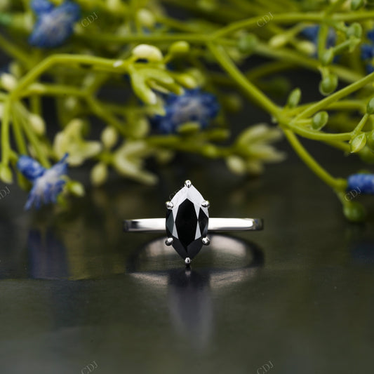 Moissanite Diamond Marquise Solitaire Ring