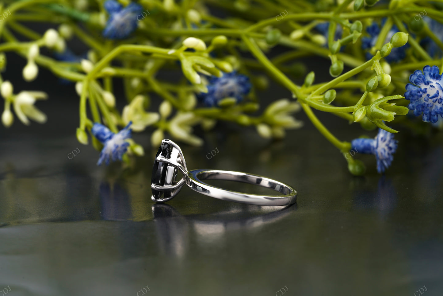 Moissanite Diamond Marquise Solitaire Ring