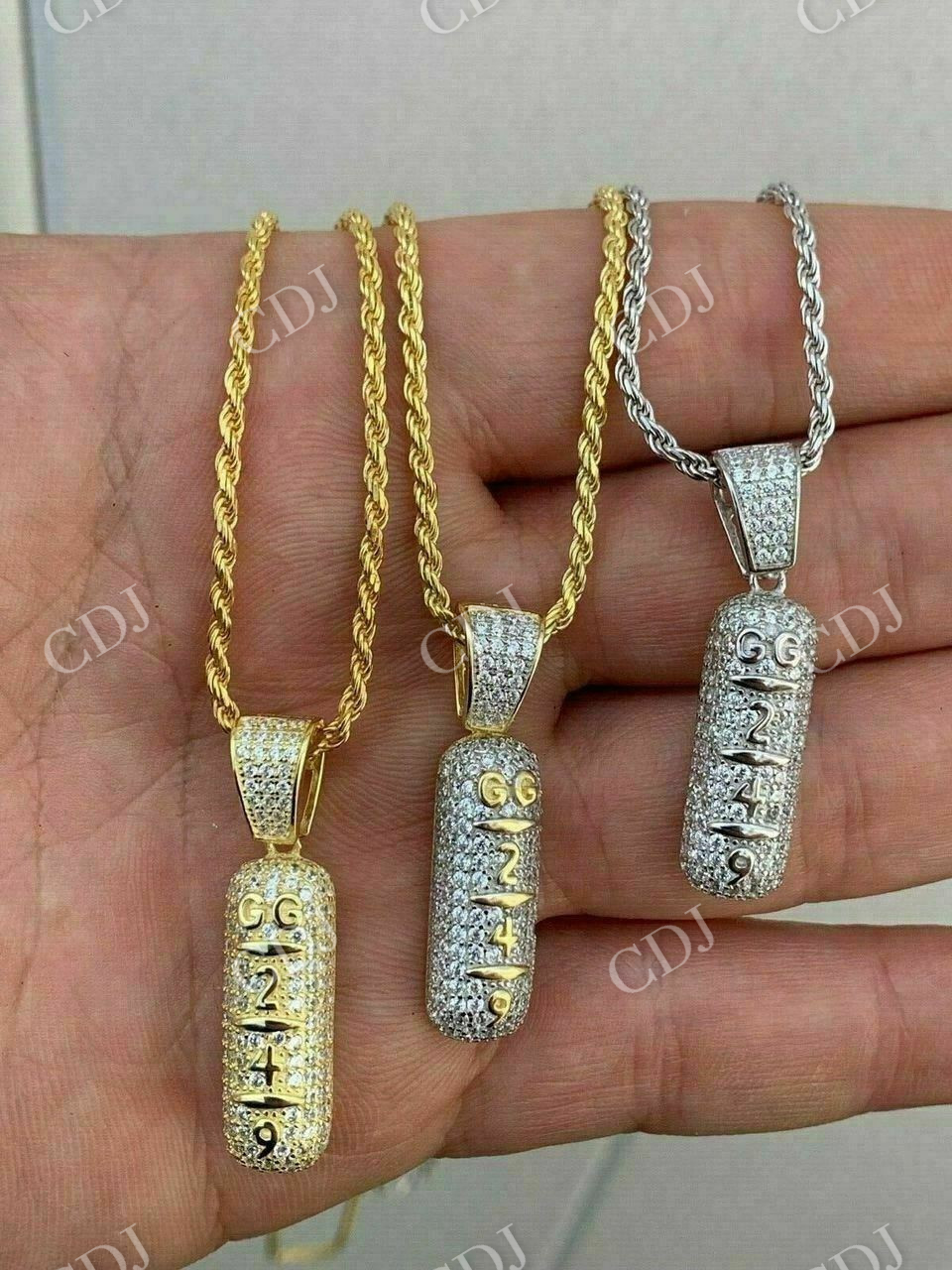14k Gold XANAX Pill Bar Hip Hop Pendant  customdiamjewel   