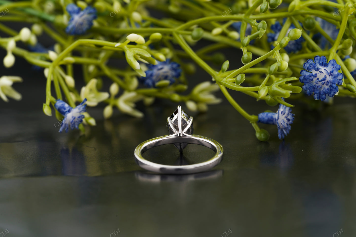 Moissanite Diamond Marquise Solitaire Ring